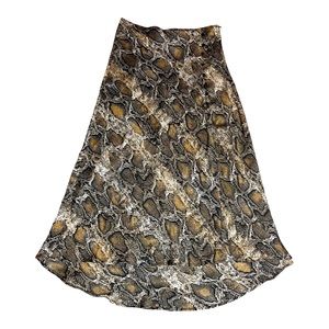 Zara Womens Snake Print Maxi Skirt Size S